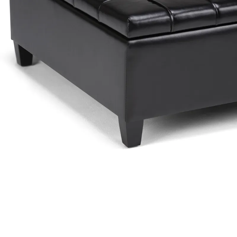Harrison - Coffee Table Storage Ottoman - Midnight Black