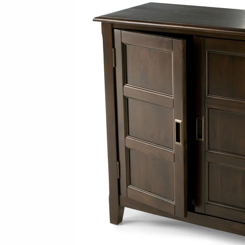 Burlington - Low Storage Cabinet - Mahogany Brown