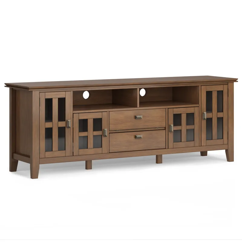 Artisan - 72" TV Media Stand - Rustic Natural Aged Brown