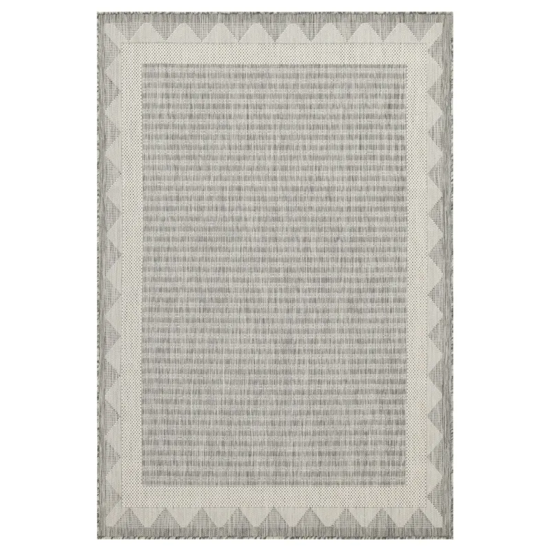 Sunshine - 2\'7\" X 7\'3\" Indoor / Outdoor Area Rug, Polypropylene - Silver