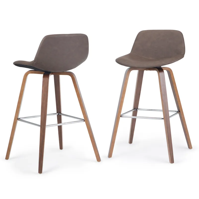 Randolph - Bentwood Counter Height Stool (Set of 2) - Distressed Chocolate Brown