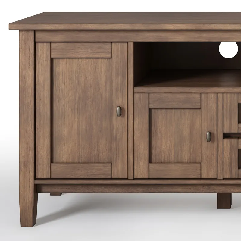 Warm Shaker - 72\" TV Media Stand - Rustic Natural Aged Brown