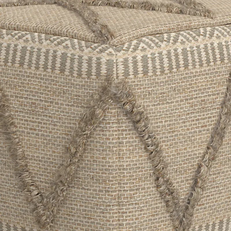 Sweeney - Square Pouf - Brown