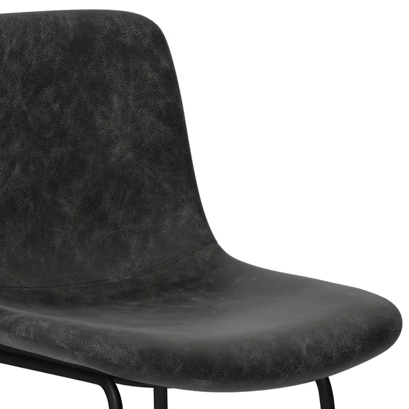 Jolie - Bar Stool (Set of 2) - Distressed Charcoal Grey