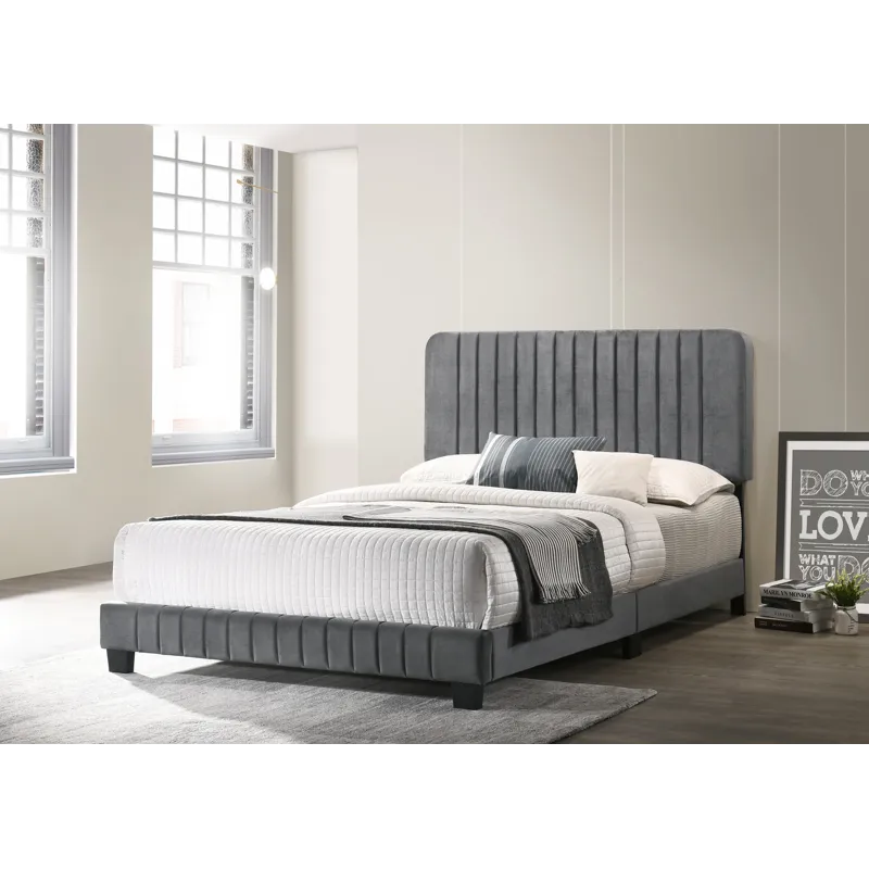 Lodi - G0408-KB-UP King Bed - Gray