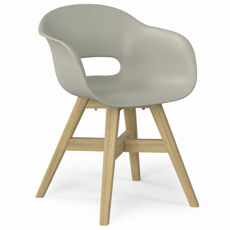 Kona - Outdoor Dining Chair in Plastic (Set of 2) - Taupe