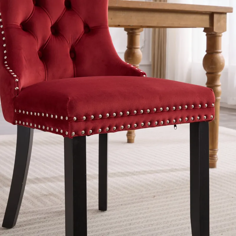 Classic Velvet Dining Chairs, High-End Tufted Solid Wood Contemporary Velvet Upholstered Dining Chai