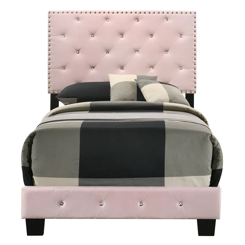 Suffolk - G1406-TB-UP Twin Bed - Pink