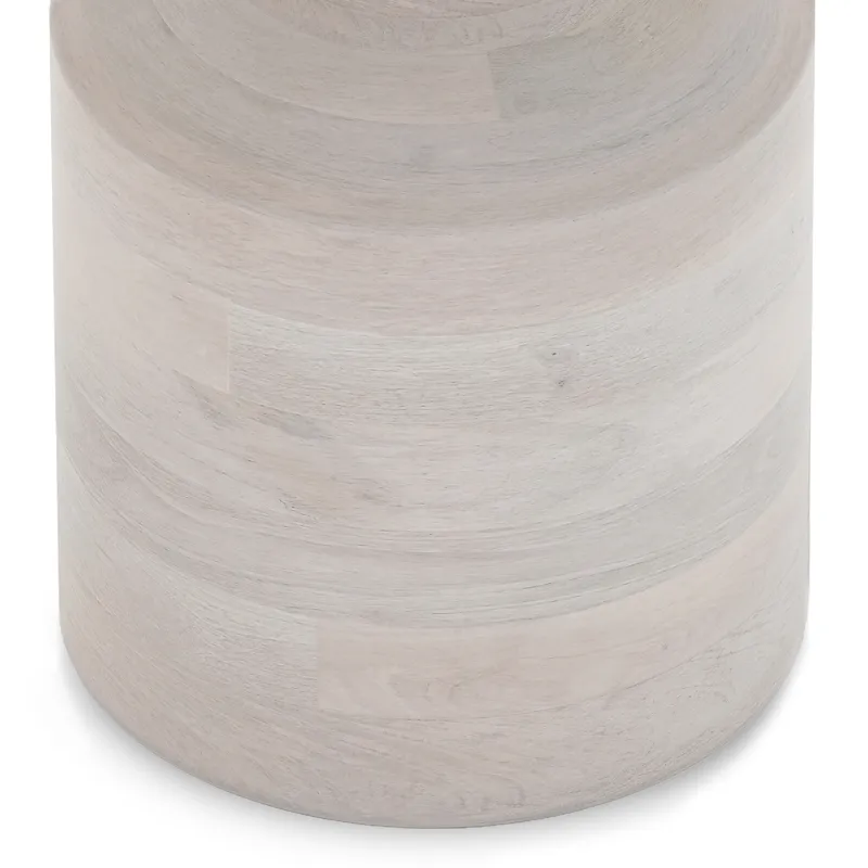Haynes - Wooden Accent Table - White Wash