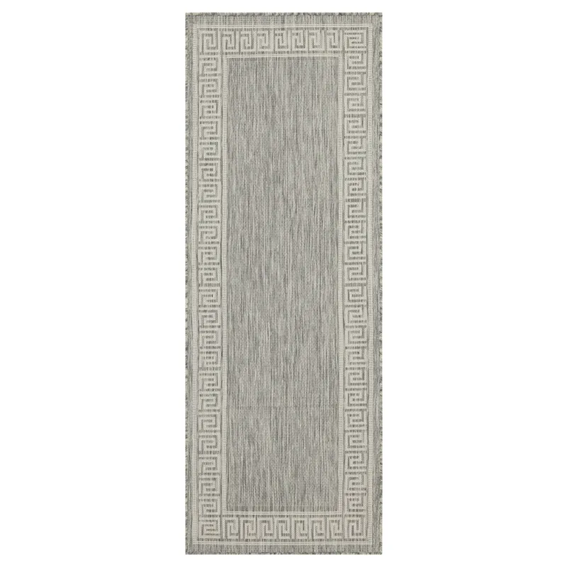 Sunshine - 2\'7\" X 7\'3\" Indoor / Outdoor Area Rug - Silver - Polypropylene