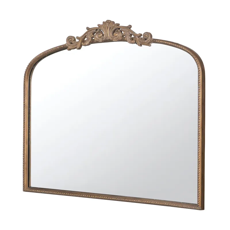 Classic Design Arch Mirror And Baroque Inspired Frame For Living Room Bathrrom Enterway Console - Go