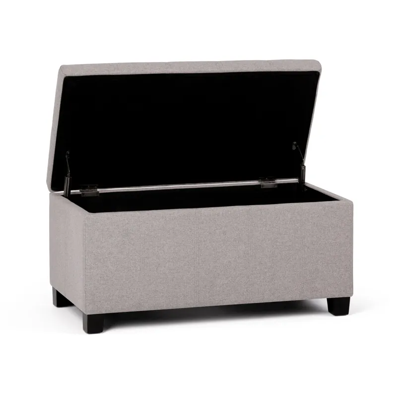Dover - Storage Ottoman Bench - Cloud Grey