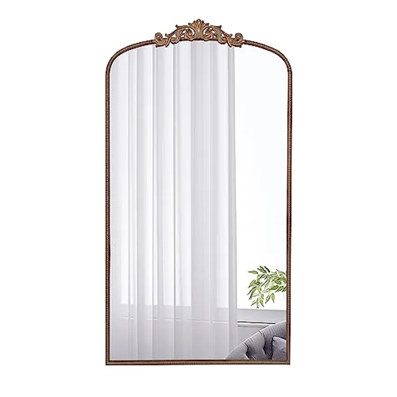 Full Length Mirror, Arched Mirror Hanging Or Leaning Against Wall Large Mirror For Living Room - Gol
