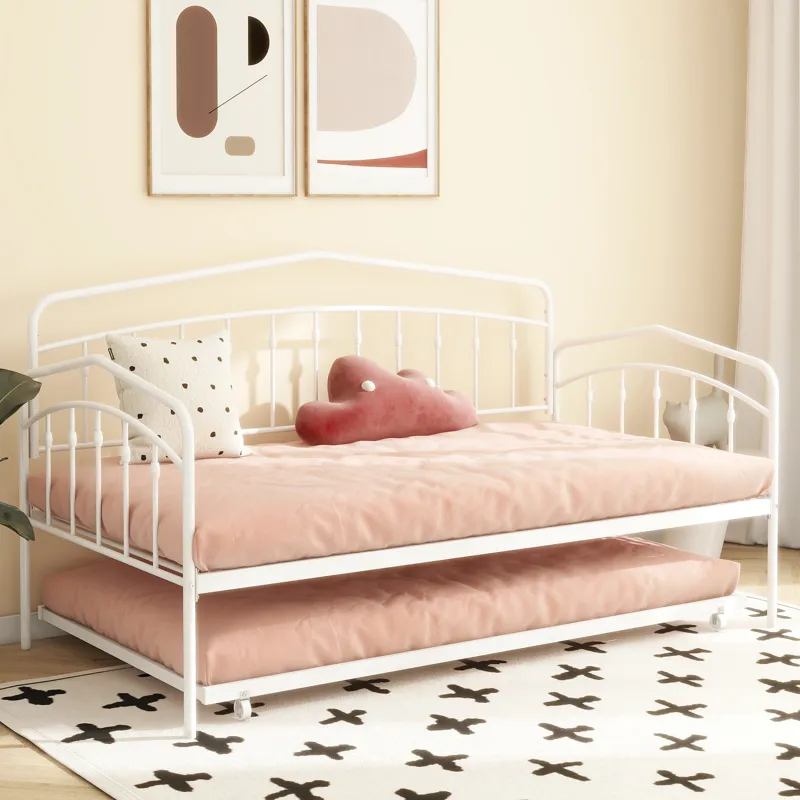 Fox - Twin Daybed With Twin Trundle - White
