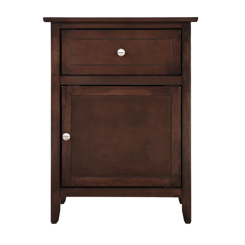 Izzy - G1412-N-25 1 Drawer /1 Door Nightstand - Cappuccino