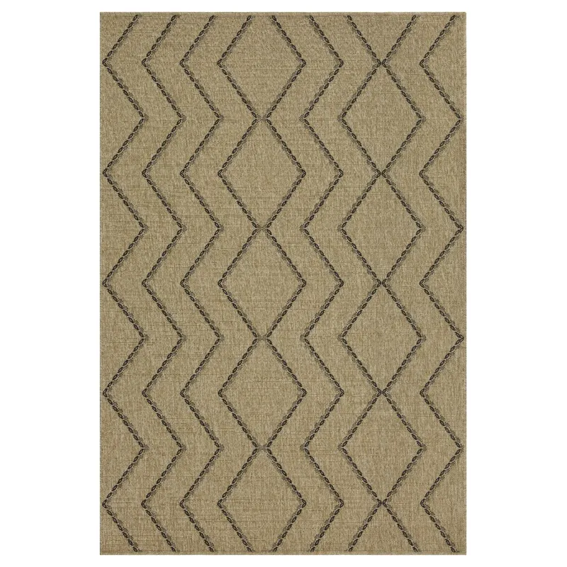 Earth - 7\'10\" X 10\'3\" Indoor / Outdoor Area Rug - Jute / Black
