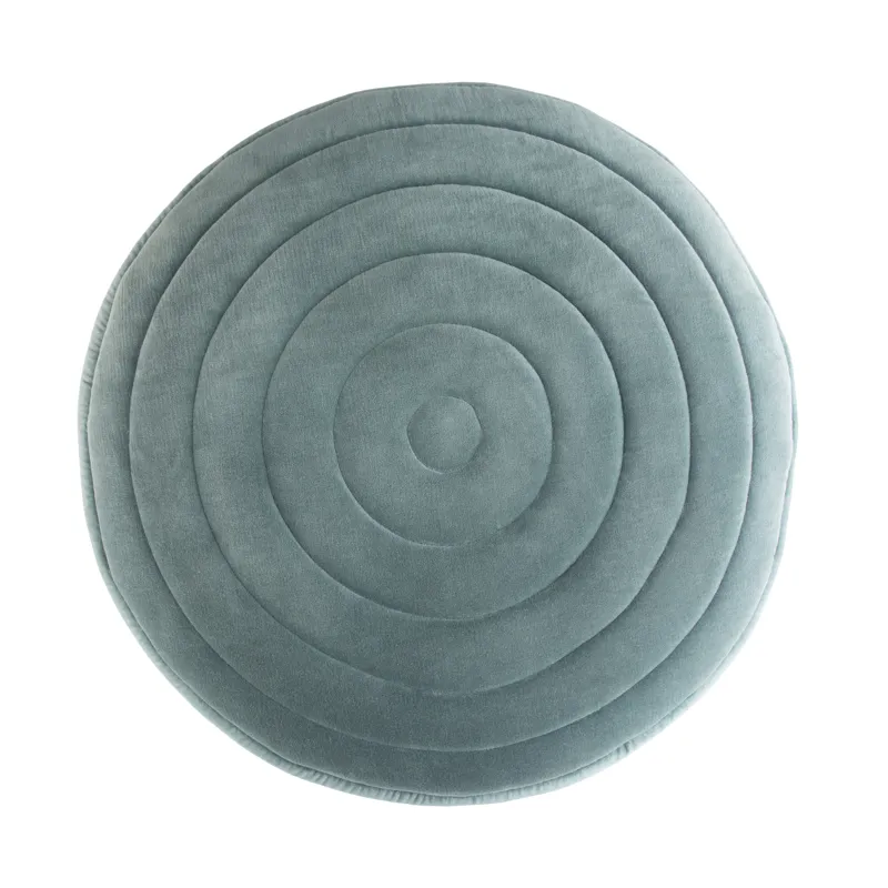 Vivienne - Round Pouf - Turquoise