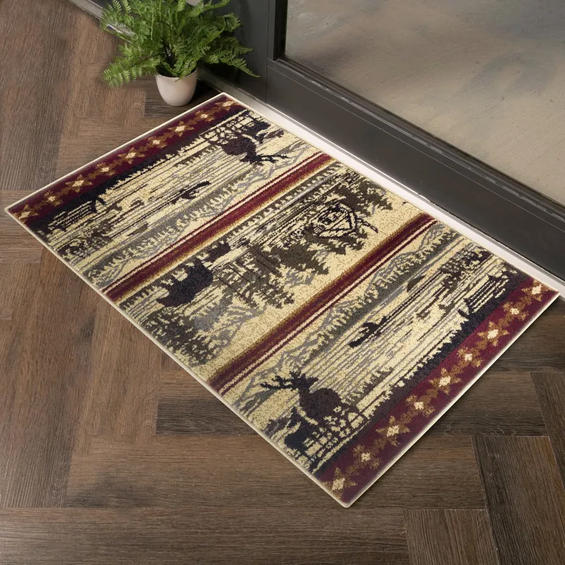 Nature\'s Nest - GC_CBL3005 Multi 2\' x 3\' Lodge Area Rug