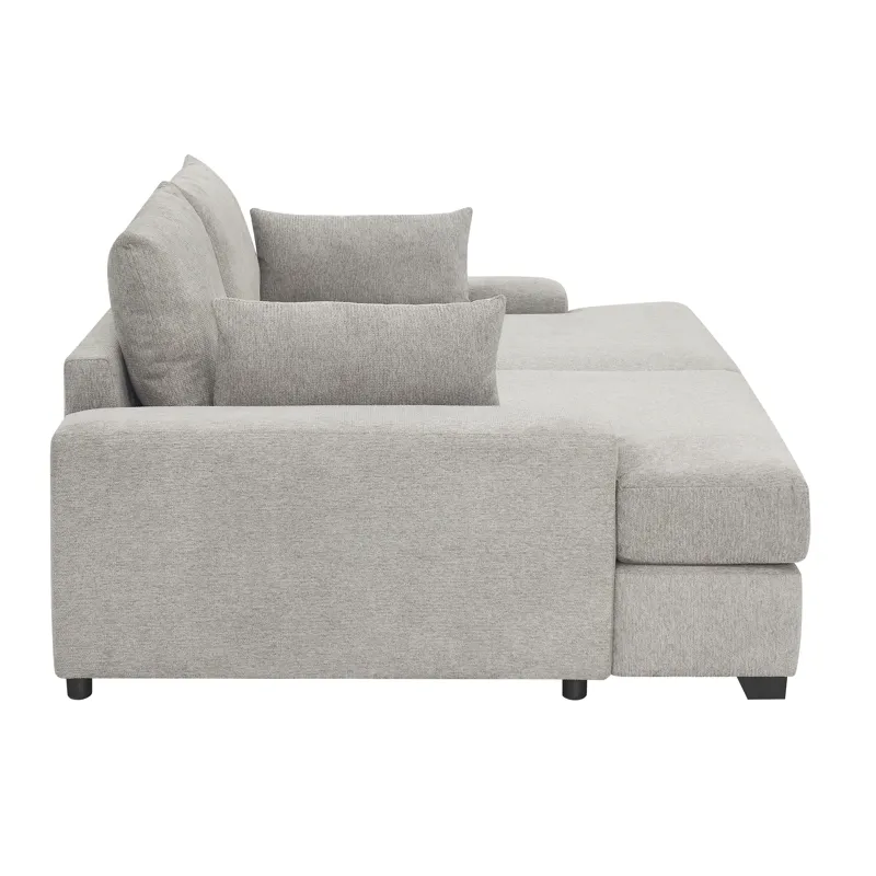 Jaylee - Light Gray Fabric 88\" Wide Oversized Sleeper Sofa