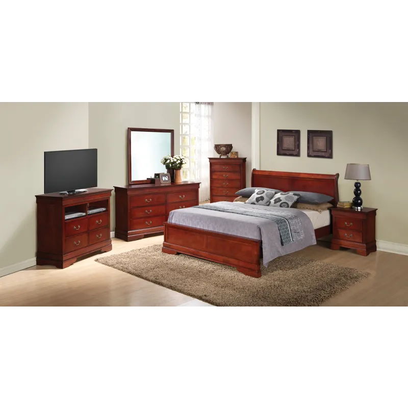 Louis Phillipe - G3100E-QB3 Queen Bed - Cherry