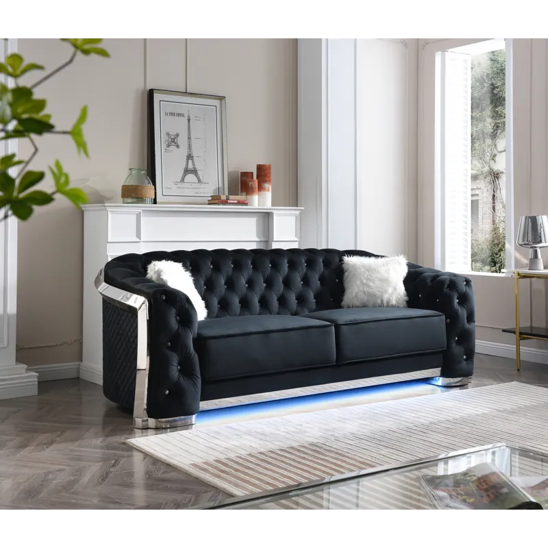 Sapphire - G0593A-S Sofa - Black