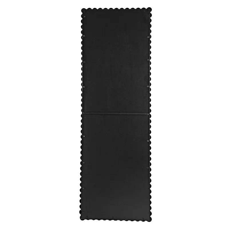 Full Length Mirror With Metal Beaded Frame, Rectangular Oversized Mirror For Living Room Bedroom - B