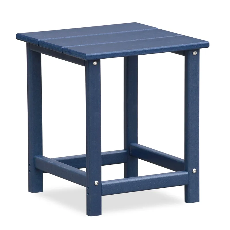 Folding Outdoor Adirondack Chair (Set of 2) And Table Set, Hdpe All-Weather Folding Fire Pit Chair, 