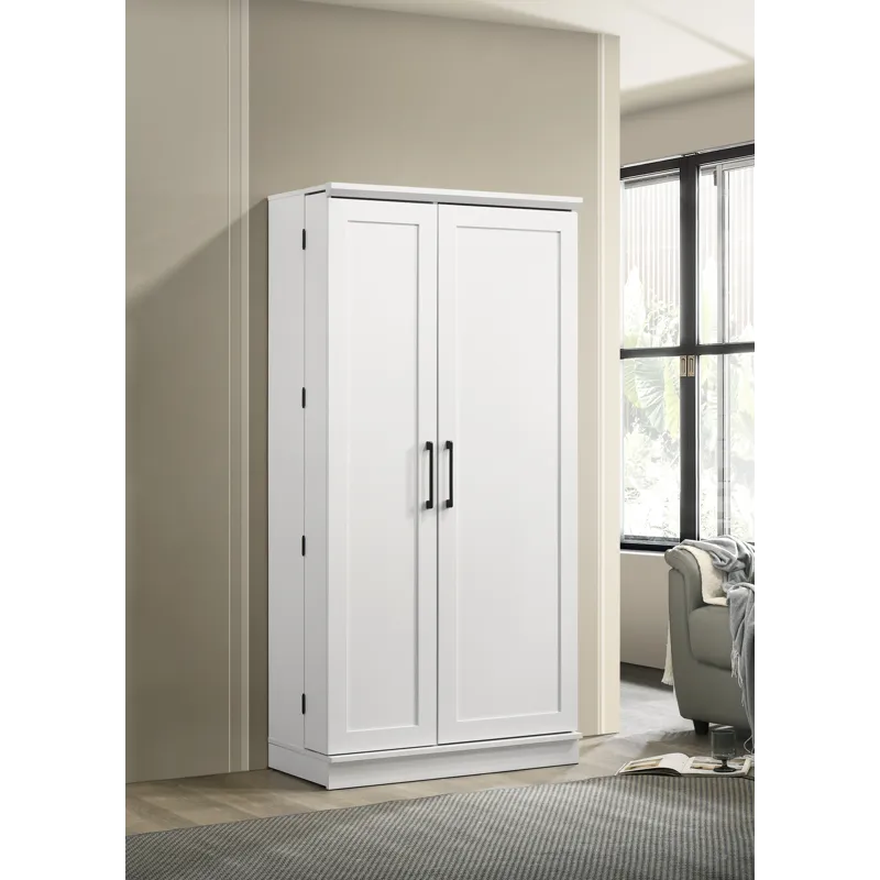 Lincoln - Storage Cabinet With Swing-Out Storage Door - White