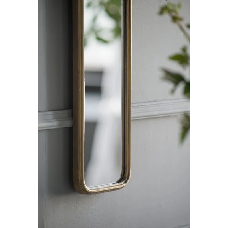 Full Length Mirror With Antique Metal Frame, Long Mirror For Hallway Living Room Bedroom Bathroom - 
