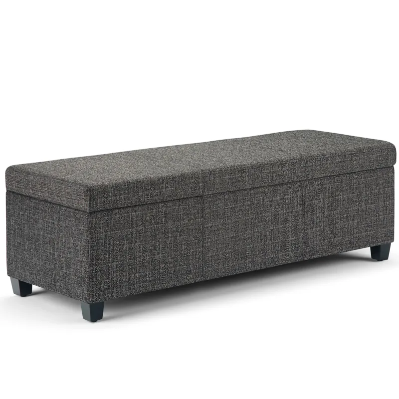 Avalon - Storage Ottoman Bench - Dark Grey