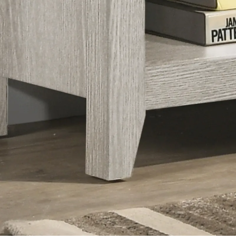 Benito - Wide TV Stand With Open Shelves And Cable Management - Dusty Gray