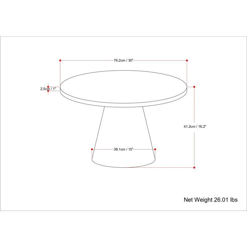 Winnie - Round Coffee Table - Walnut