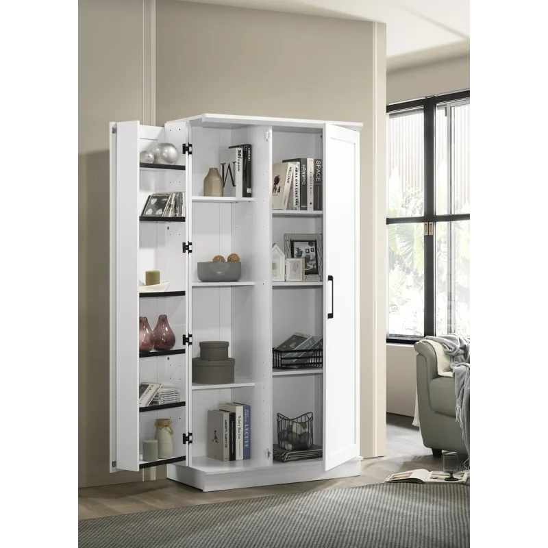 Lincoln - Storage Cabinet With Swing-Out Storage Door - White