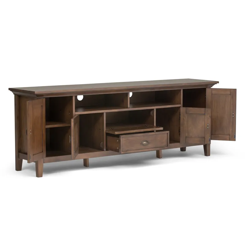 Redmond - 72\" TV Media Stand - Rustic Natural Aged Brown