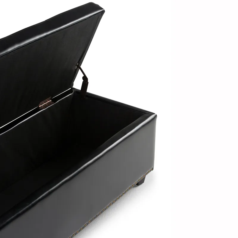 Hamilton - Storage Ottoman - Midnight Black
