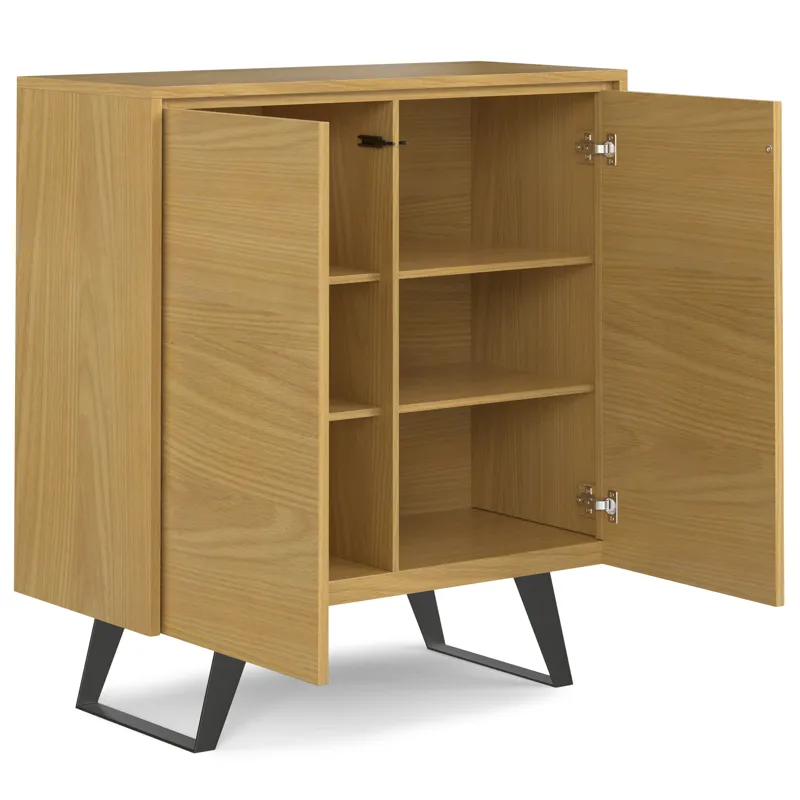 Lowry - Medium Storage Cabinet - Oak Veneer