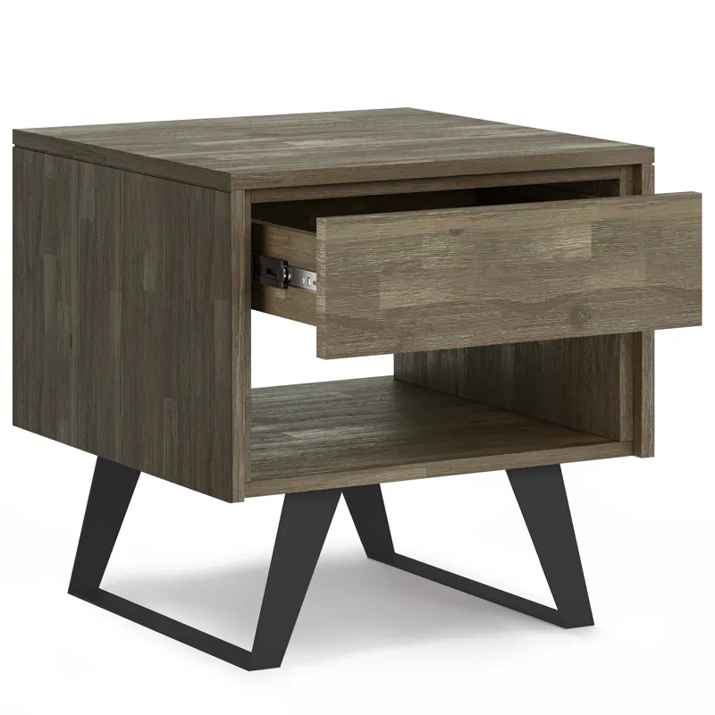 Lowry - End Table - Distressed Grey