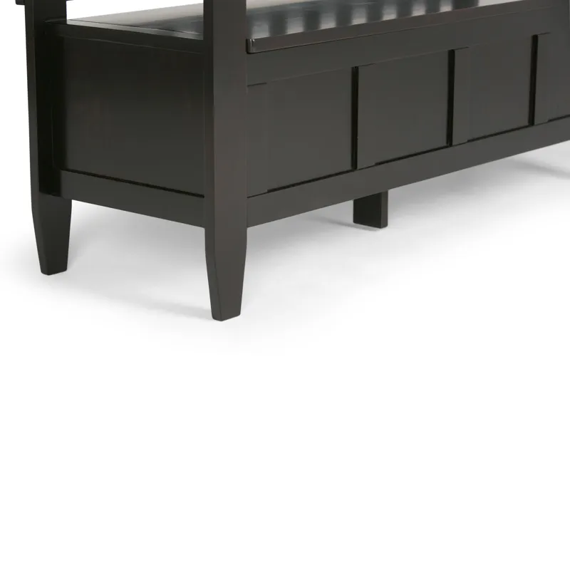 Brooklyn - Entryway Storage Bench - Coffee Brown