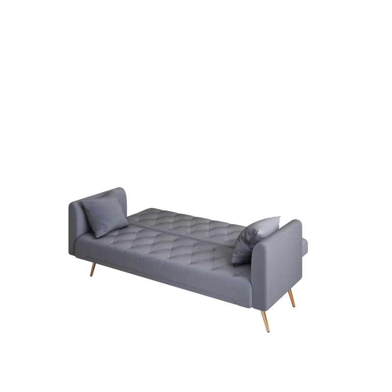 Convertible Double Folding Living Room Sofa Bed - Gray