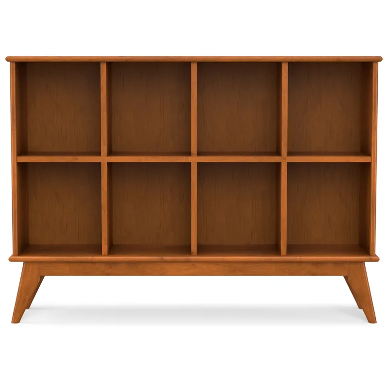 Draper - Mid Century 8 Cube Storage Sofa Table - Teak Brown