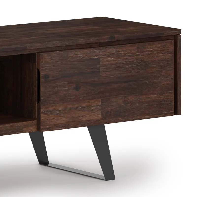 Lowry - 72" TV Media Stand - Distressed Charcoal Brown