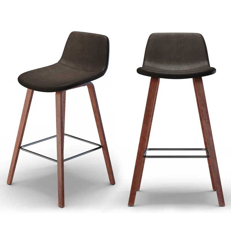 Addy - 26\" Counter Stool (Set of 2) - Distressed Brown