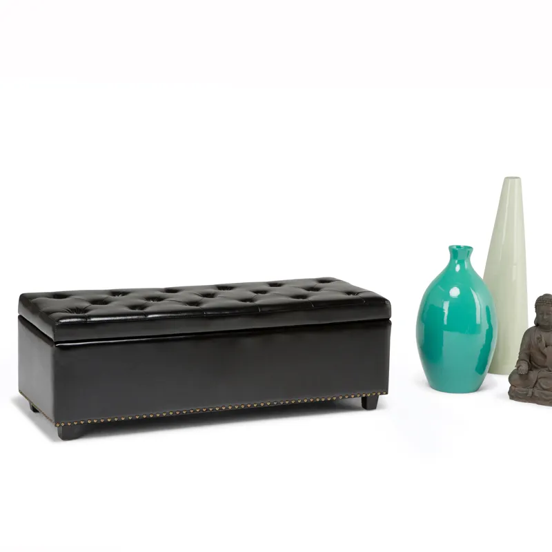 Hamilton - Storage Ottoman - Midnight Black