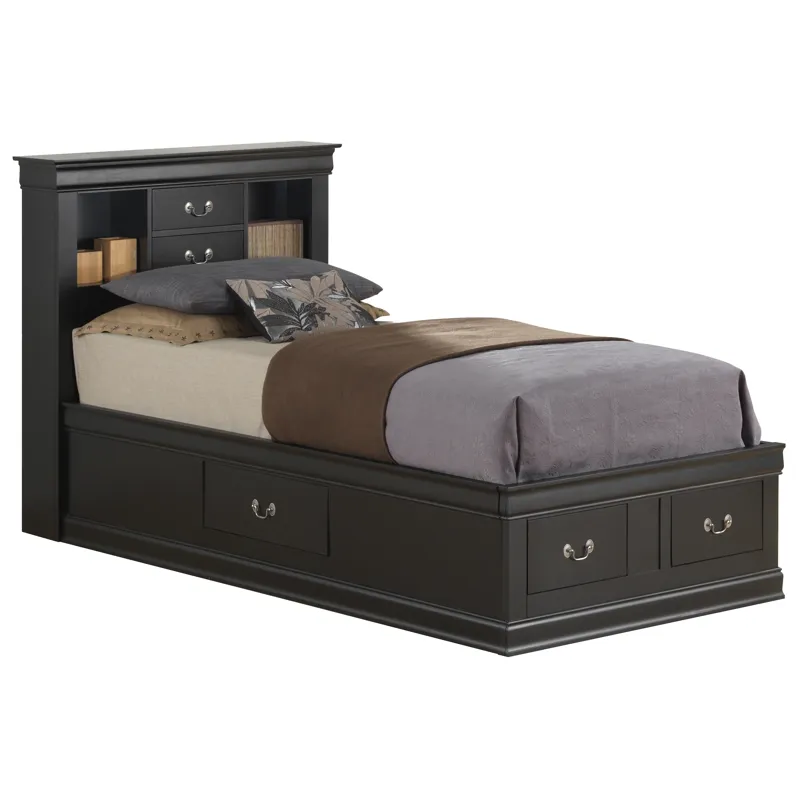 Louis Phillipe - G3150B-TSB Twin Storage Bed - Black