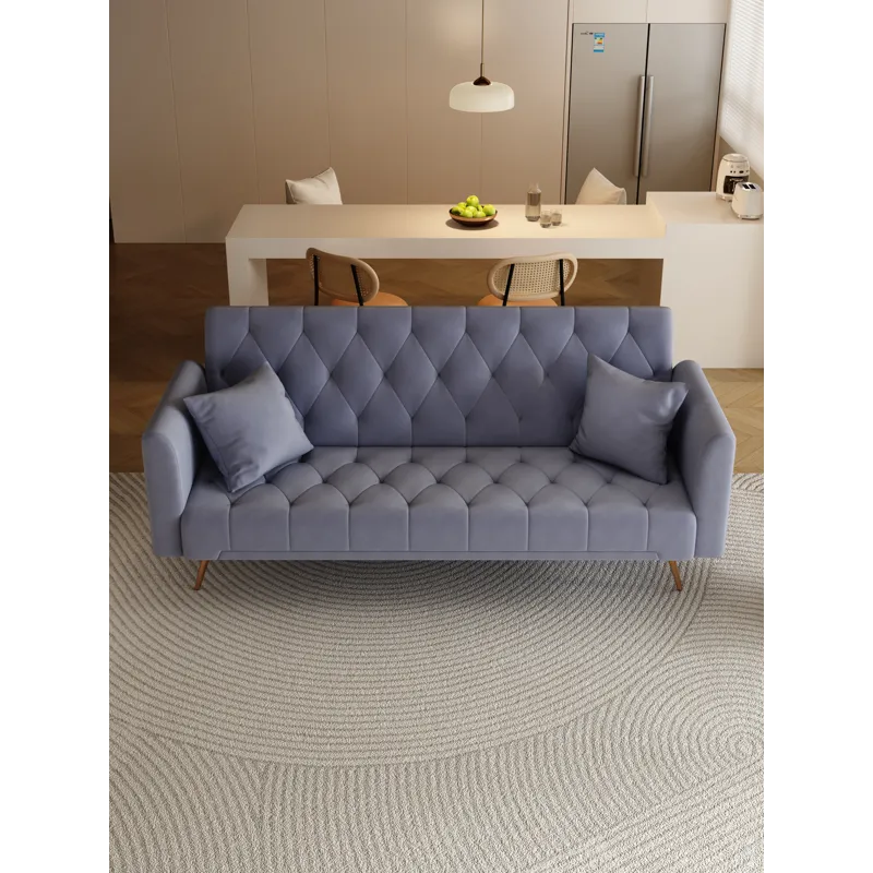 Convertible Double Folding Living Room Sofa Bed - Gray