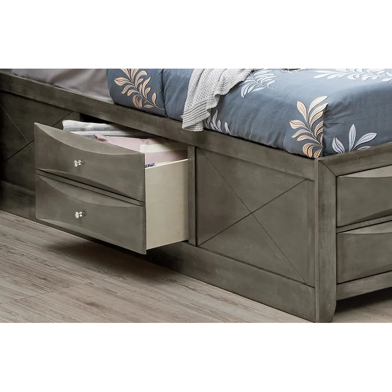 Marilla - G1505G-FSB3 Full Storage Bed - Gray