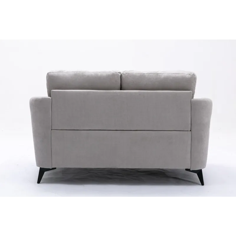 Callie - Woven Living Room Fabric Sofa, Loveseat (Set of 2) - Light Gray