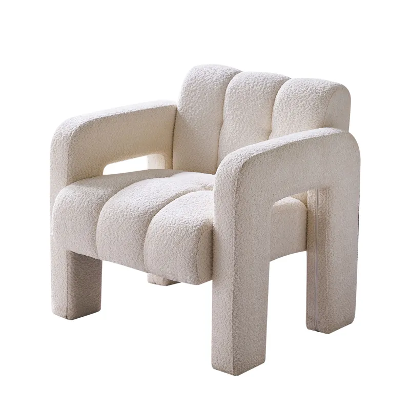 31.10\" Wide Boucle Upholstered Accent Chair - Beige