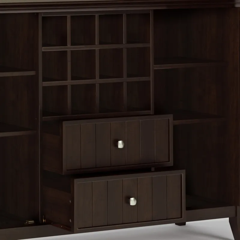 Bedford - Sideboard Buffet and Wine Rack - Dark Chestnut Brown