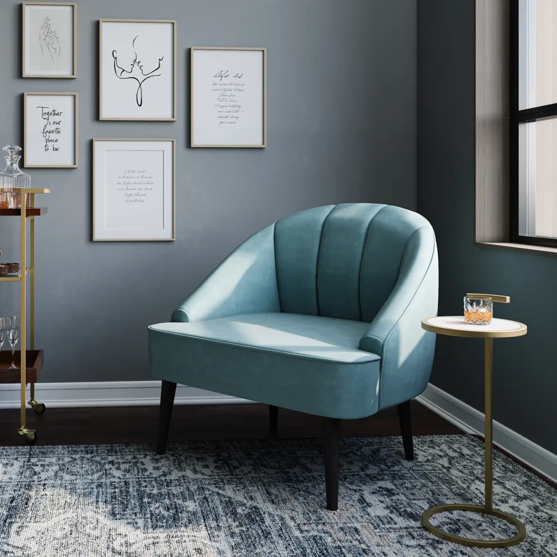 Brook - C Side Table - White / Gold